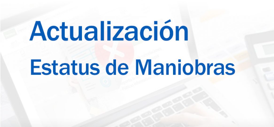 Actualización Estatus de Maniobras Actualización Estatus de Maniobras